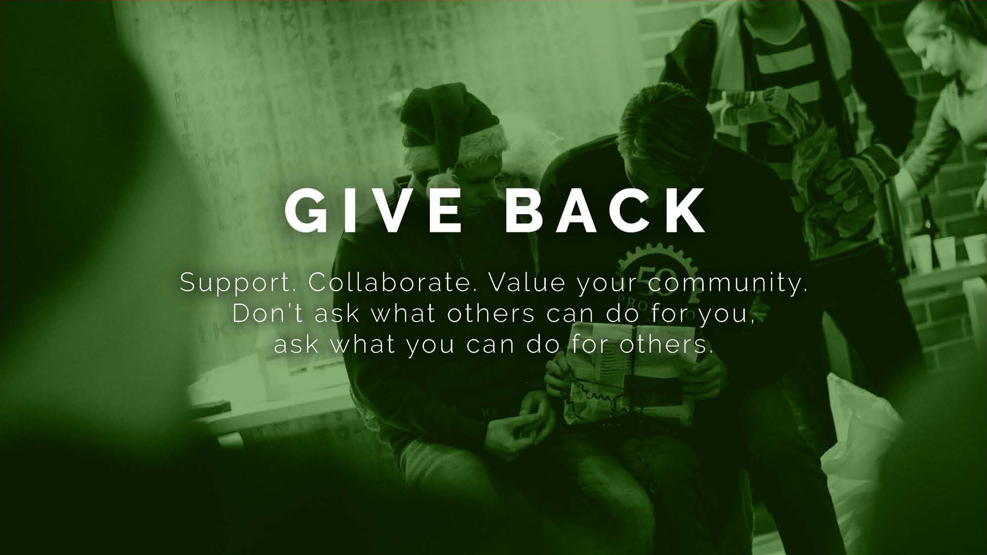 Give back